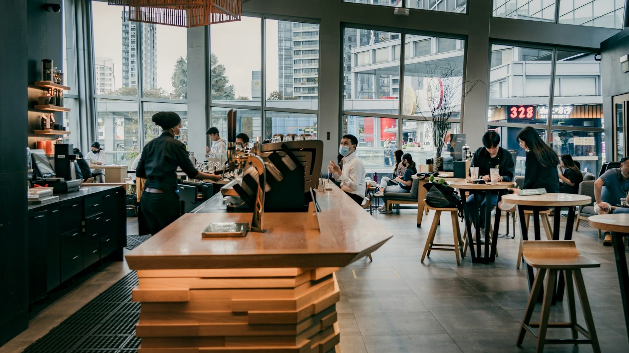 people sitting on chair inside building